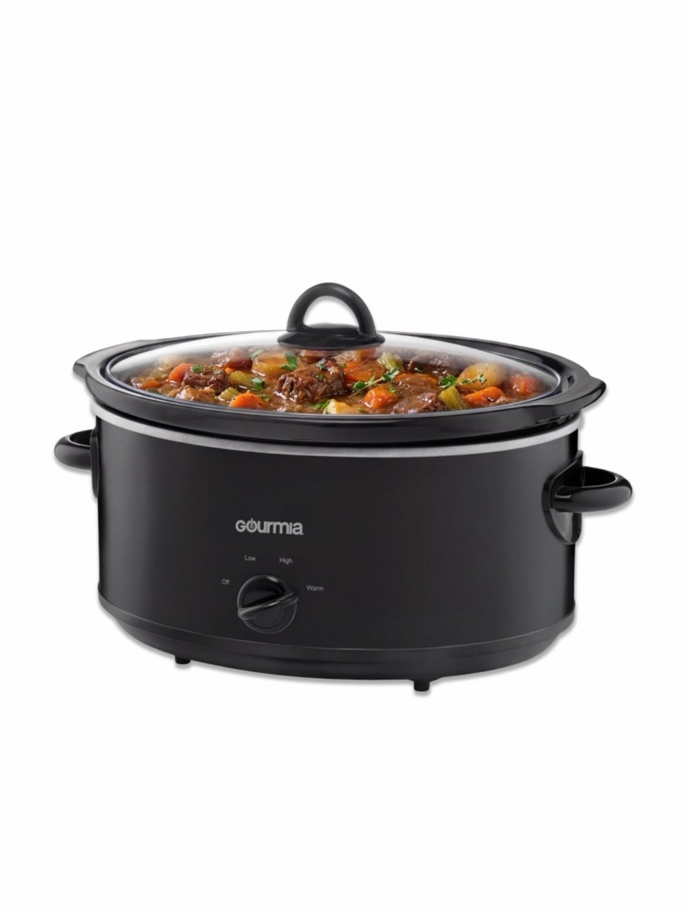 Gourmia ⚜️🖤⚜️ Slow Cooker - 6 Quart Removable Ceramic Pot